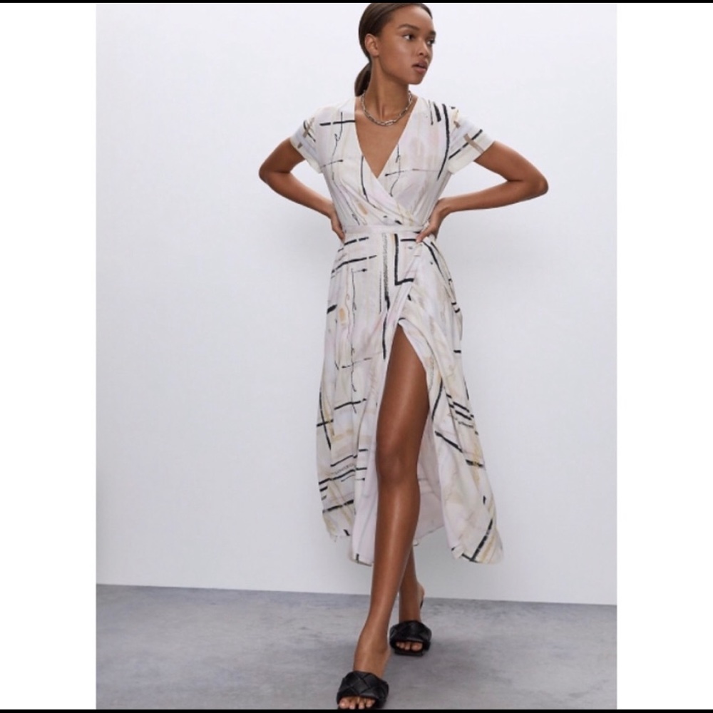 Babaton Maxi Wrap Slip Dress